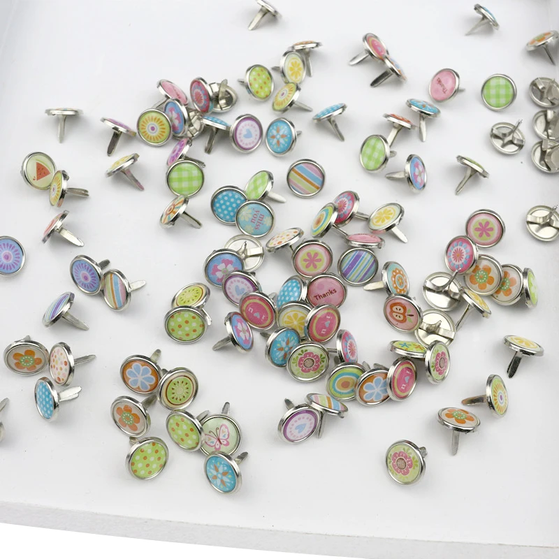 50 шт. смешанный узор металлические изделия застежка Детские ручные украшения для