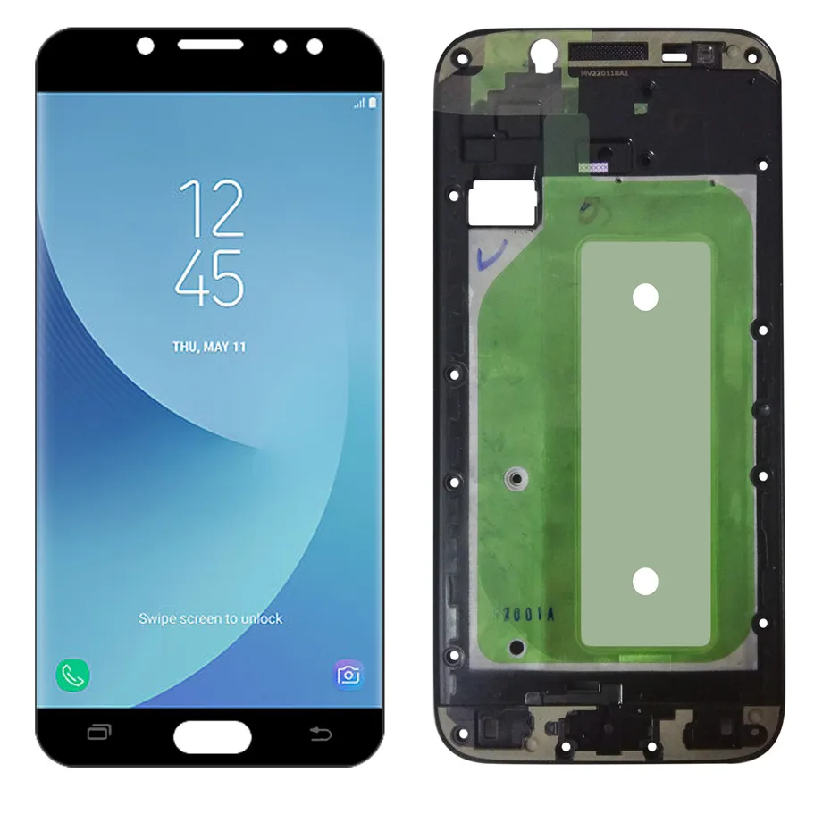 J730 ЖК-дисплей для samsung Galaxy J7 Pro J730 J730F дисплей SM-J730F/G/GM/FN/DS сенсорный экран дигитайзер сборка Замена Рамки