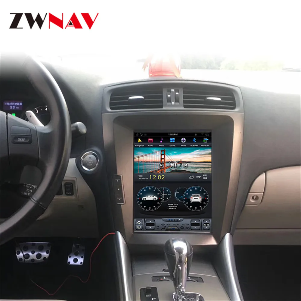 ZWNVA Тесла ips Экран Android 7,1 автомобиль без DVD плеер радио gps навигации для lexus IS200 IS250 IS300 2004-2010 головное устройство