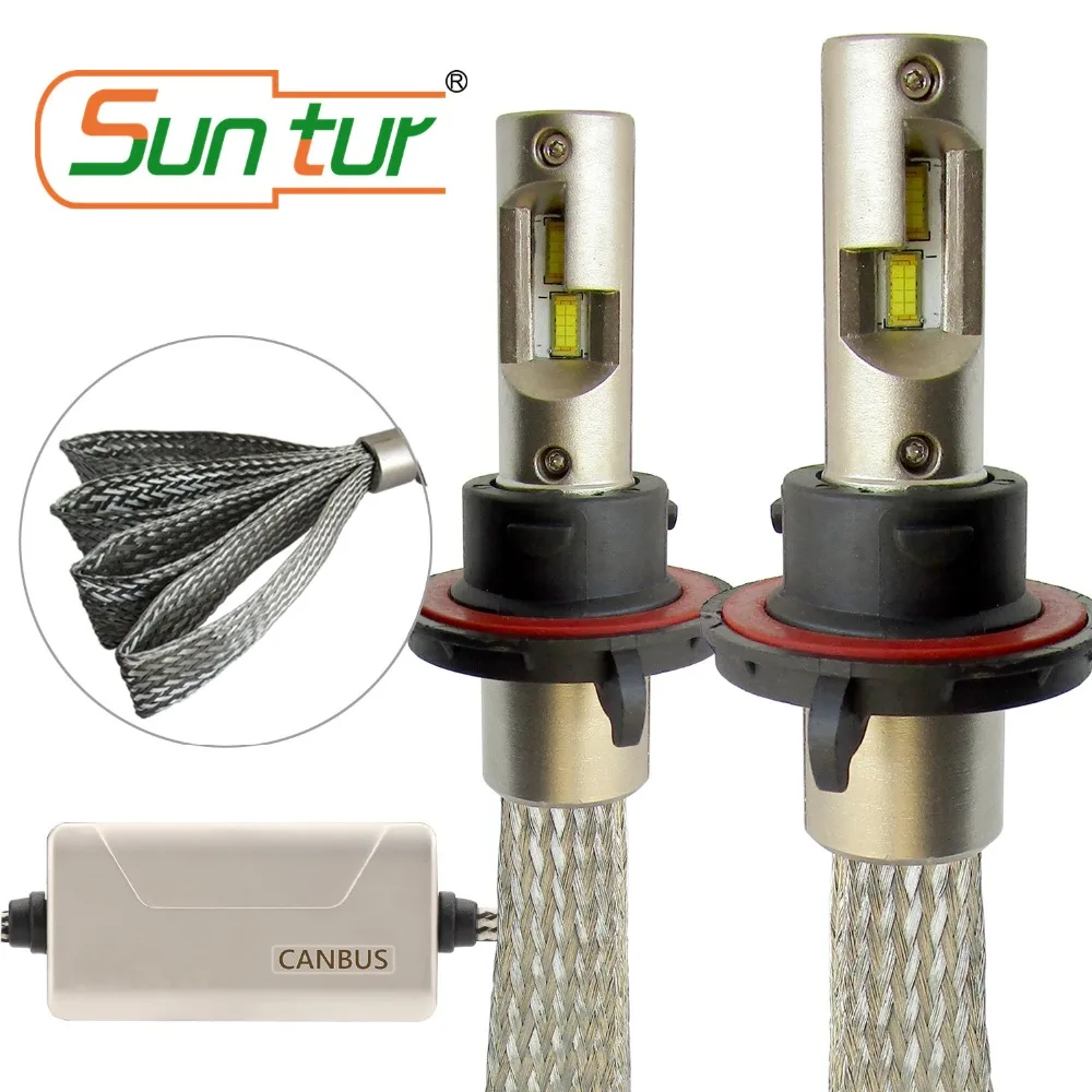 Suntur H13 9008 светодиодный фонарь для фар дальнего и ближнего света CanBus без ошибок