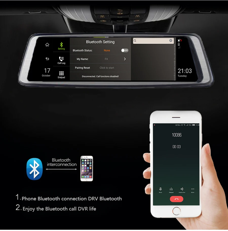 Новейшая Android gps облачная навигация 1" Автомобильный видеорегистратор зеркало 8 ядер ADAS Dual 1080P Водонепроницаемая задняя камера sony 323
