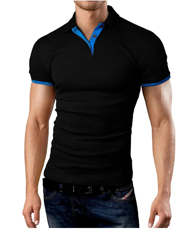 Футболки короткий рукав Футболка Для мужчин бренд мода Slim Fit Sexy v образным вырезом
