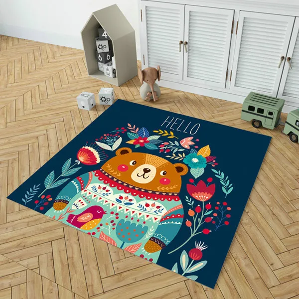 Милый ковер с единорогом из мультфильма, детский нескользящий коврик, коврик для пола, Детская гостиная, игровой коврик, стул, ковер для спальни, подарок - Цвет: 12