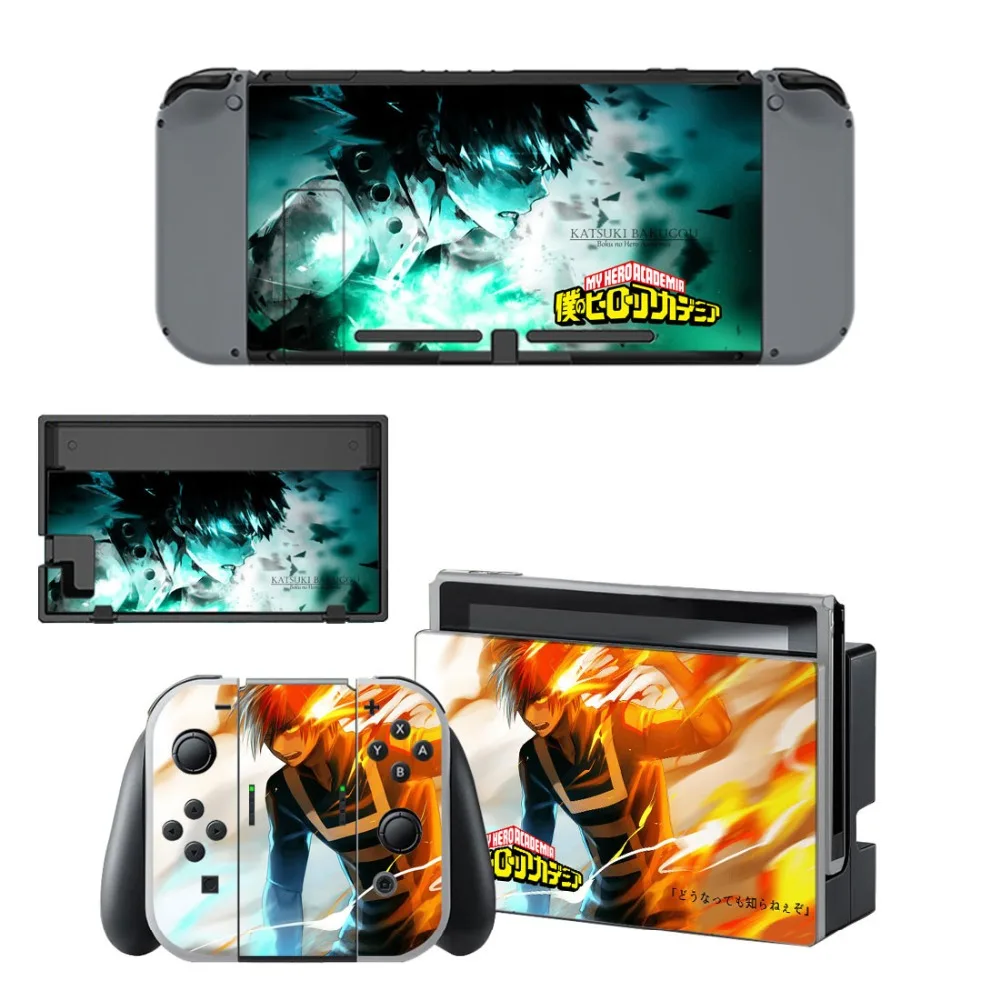 Мой герой переводная картинка наклейка для консоли Nintendo Switch и контроллер NS