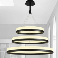 acrylic led circle ring pendant light modern minimalist pendant lamp for living room dining room indoor lighting fixture
