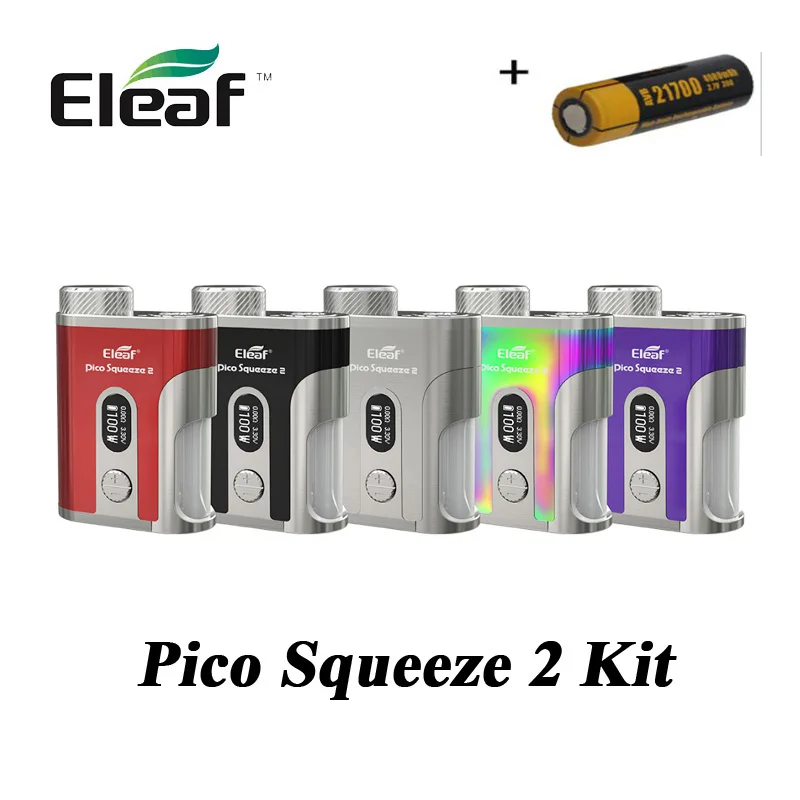 Оригинальный eleaf Pico Squeeze 2 Коробка мод Vape с 8 мл блок впрыскивания Емкость 100 Вт