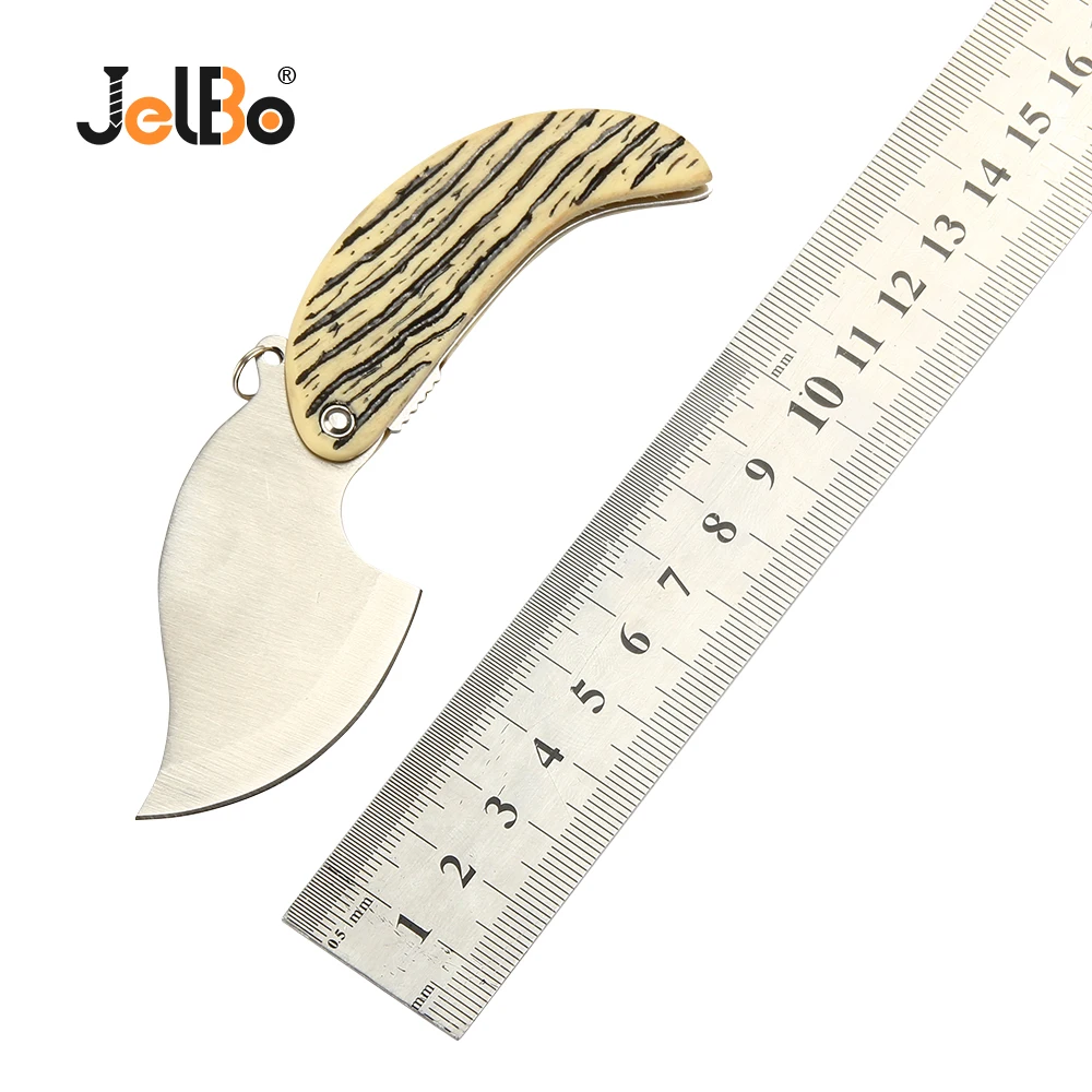 JelBo мини листовой стальной нож портативный карманный нож складной нож для охоты и кемпинга инструмент для выживания на открытом воздухе тактический нож