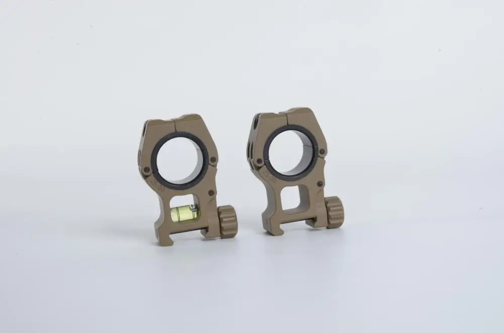 SINAIRSOFT M10 стальной прицел кольца отдельный прицел крепление QD 25 мм/30 мм крепление с пузырьковым уровнем кольца для прицела винтовки HT2-0034 - Цвет: Tan