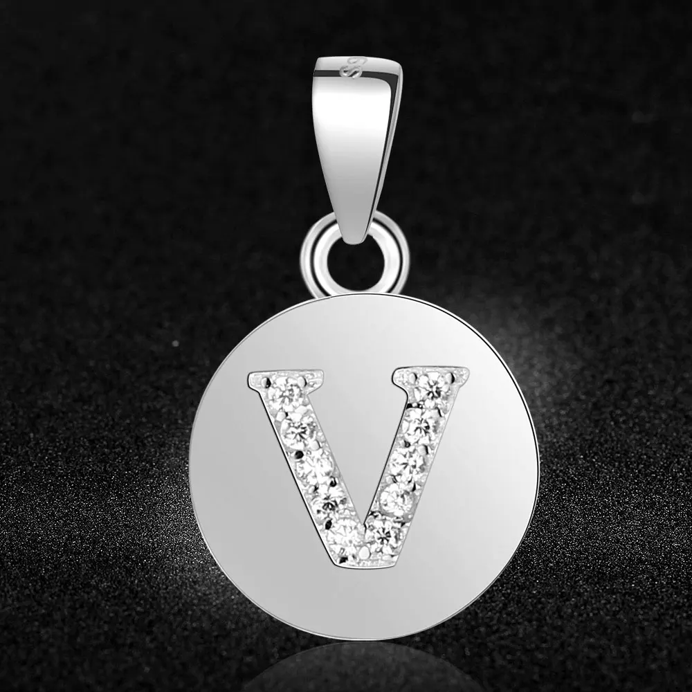 925 пробы серебряная подвеска с первоначальным именем для женщин DIY ювелирные изделия в поисках амулетов A-Z амулеты Alaphabet оптом
