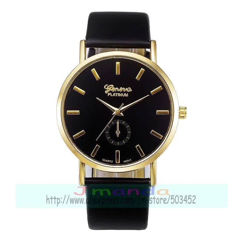 geneva black gold 100 шт/лот 5398 Модный чехол из розового золота geneva& no logo кожаные часы обертывание кварцевые повседневные наручные часы оптом часы для унисекс - Цвет: geneva black gold