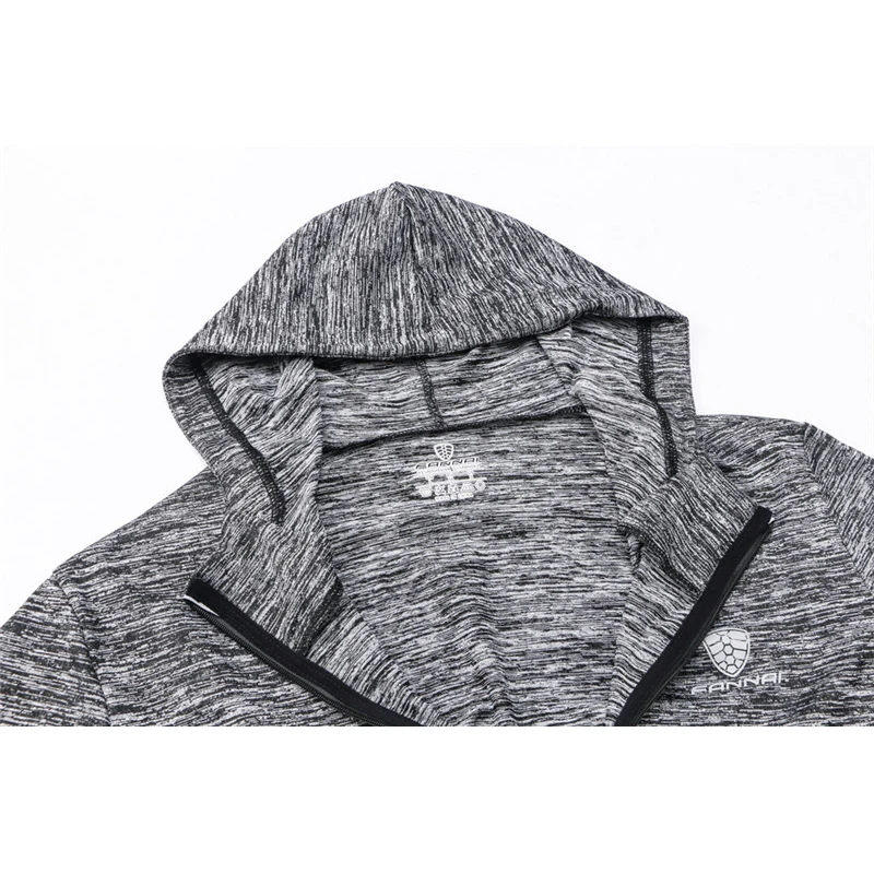 Мужская спортивная куртка с длинным рукавом и капюшоном светоотражающая на