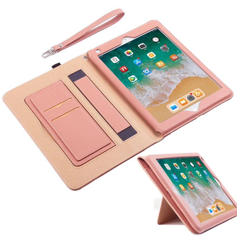Чехол для iPad 9 7 2018 2017 деловой Магнитный чехол-Кошелек из искусственной кожи Pro