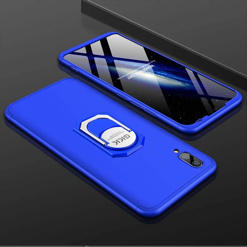 Чехол для VIVO Y91c, роскошный чехол, 3 в 1, полное защитное кольцо, магнитный держатель, ударопрочный корпус для VIVO Y91i Y93s, чехол