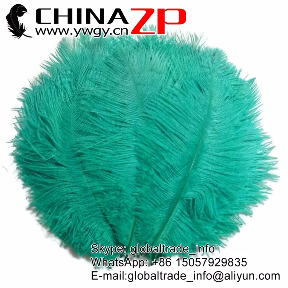 

CHINAZP Factory Wholesale 25-30cm(10-12") 500pcs/lot Dyed Auqa Green Ostrich Plumes Feather for Home Decor Centerpieces