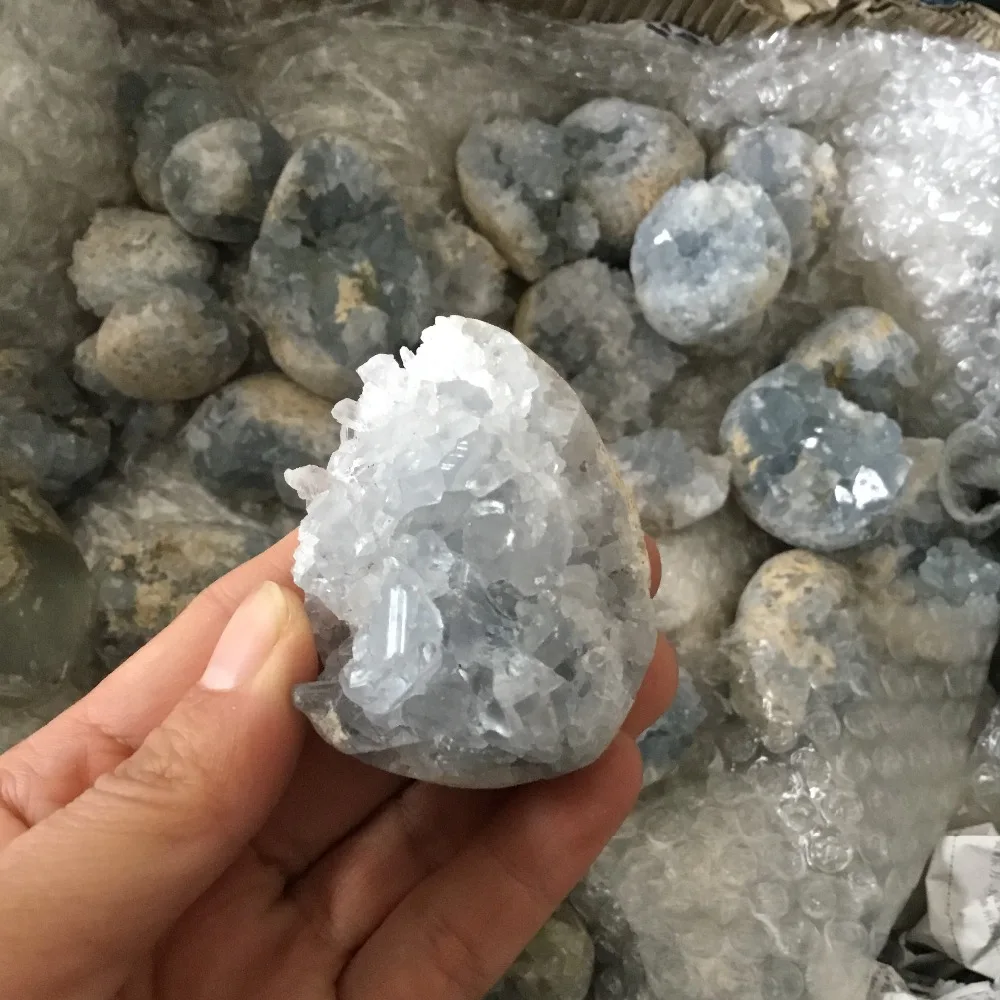 

Natural Blue Celestite crystal cluster Mineral Specimen For Decoration