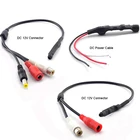 Разъем постоянного тока 12 В, мини микро-аудио звуковой монитор, аудиоустройство, клеммы, кабель питания постоянного тока для камеры видеонаблюдения, микрофона, видео