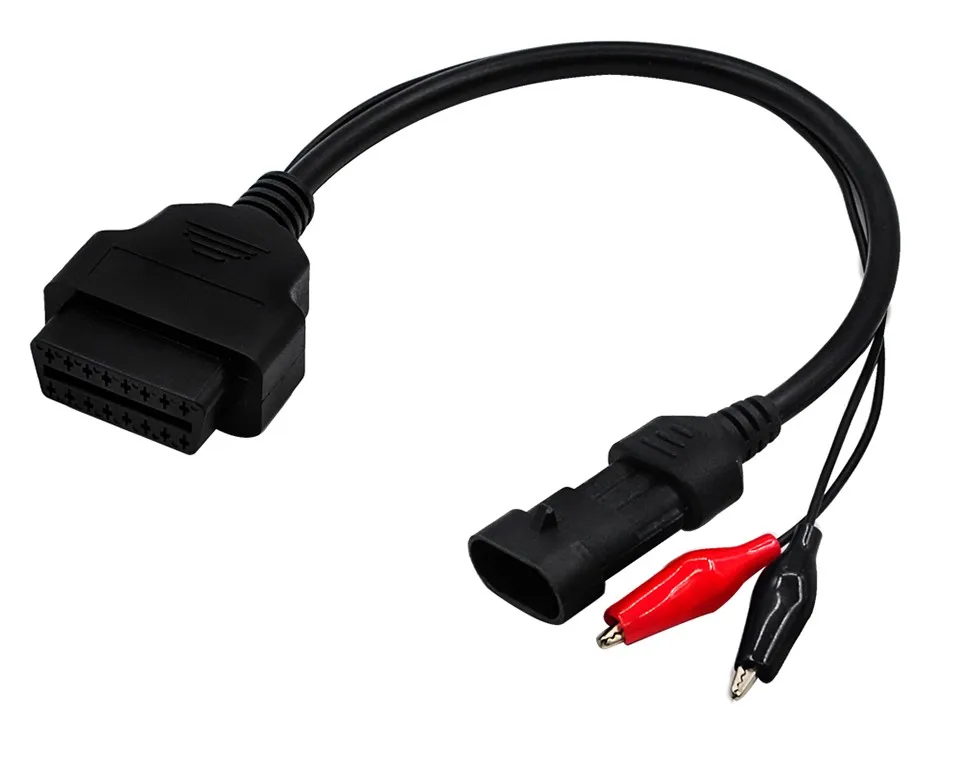 Для Fiat OBD1 3pin к OBD2 16pin кабель для Fiat диагностический интерфейс 3 pin OBDII удлинитель