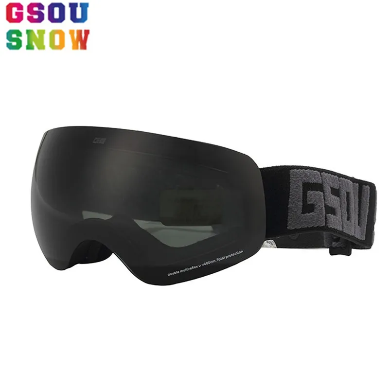 Gsou зимние детские лыжные очки для улицы разноцветные профессиональные сноуборда