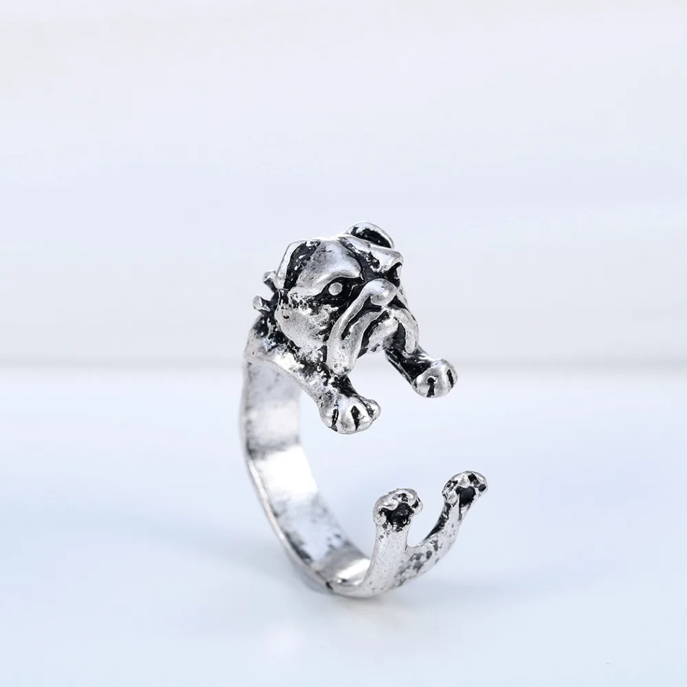 Kinitial 30Pcs Bulldog Ring Vintage Dog Hippie Boho Knuckle French Anel Rings For Women | Украшения и аксессуары