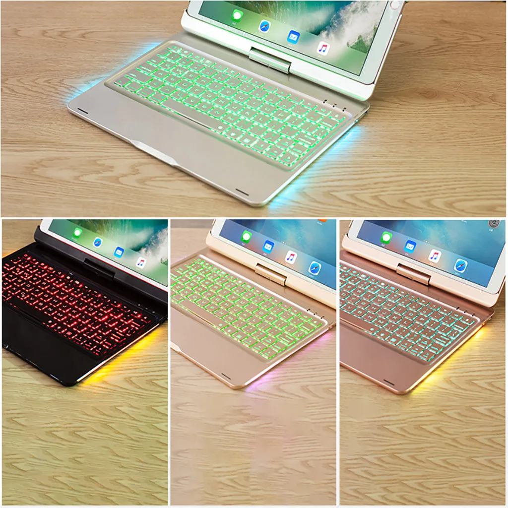 Топ Флип-клавиатура для iPad Air/Pro 10,5 чехол 360 ° Bluetooth Подсветка клавиатура чехол для iPad Air/Pro 10,5 Чехол# D2