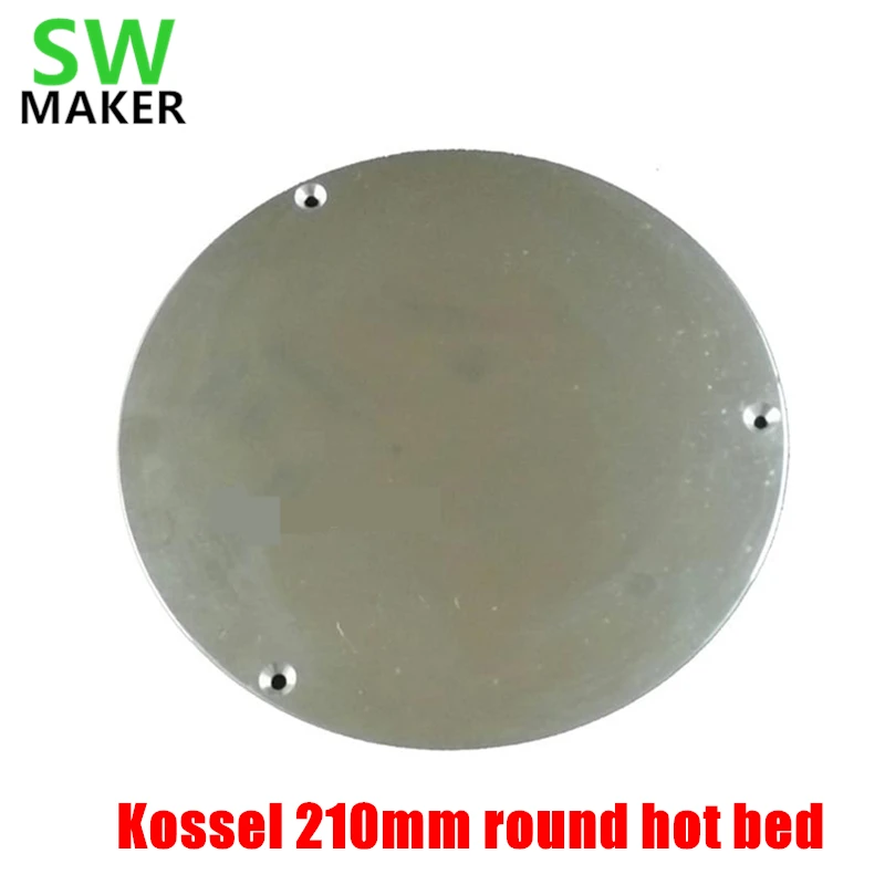 Kossel 3D принтер круговой 210mm круглый Горячие кровать алюминиевая пластина delta очаг