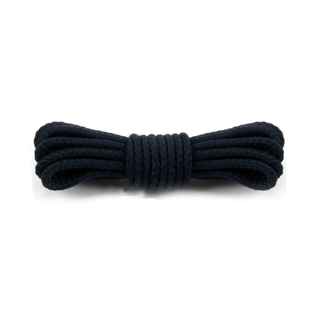 navy 1 пара 80/100/120/140/160 см однотонные Цвет круглые шнурки для Модные Повседневное Спортивная Кожаная обувь ботинки martin шнурки - Цвет: navy