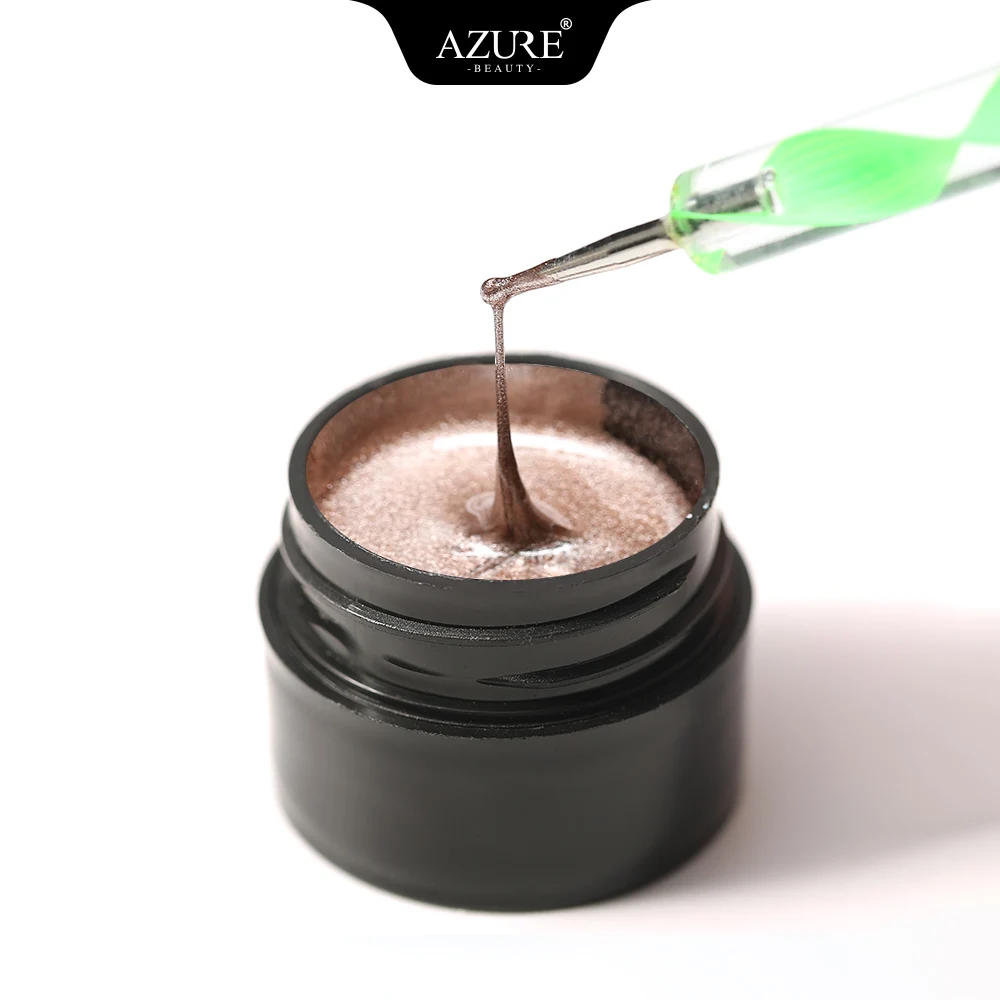 Металлический сатиновый гель Azure Beauty новинка металлический Гель лак для ногтей с