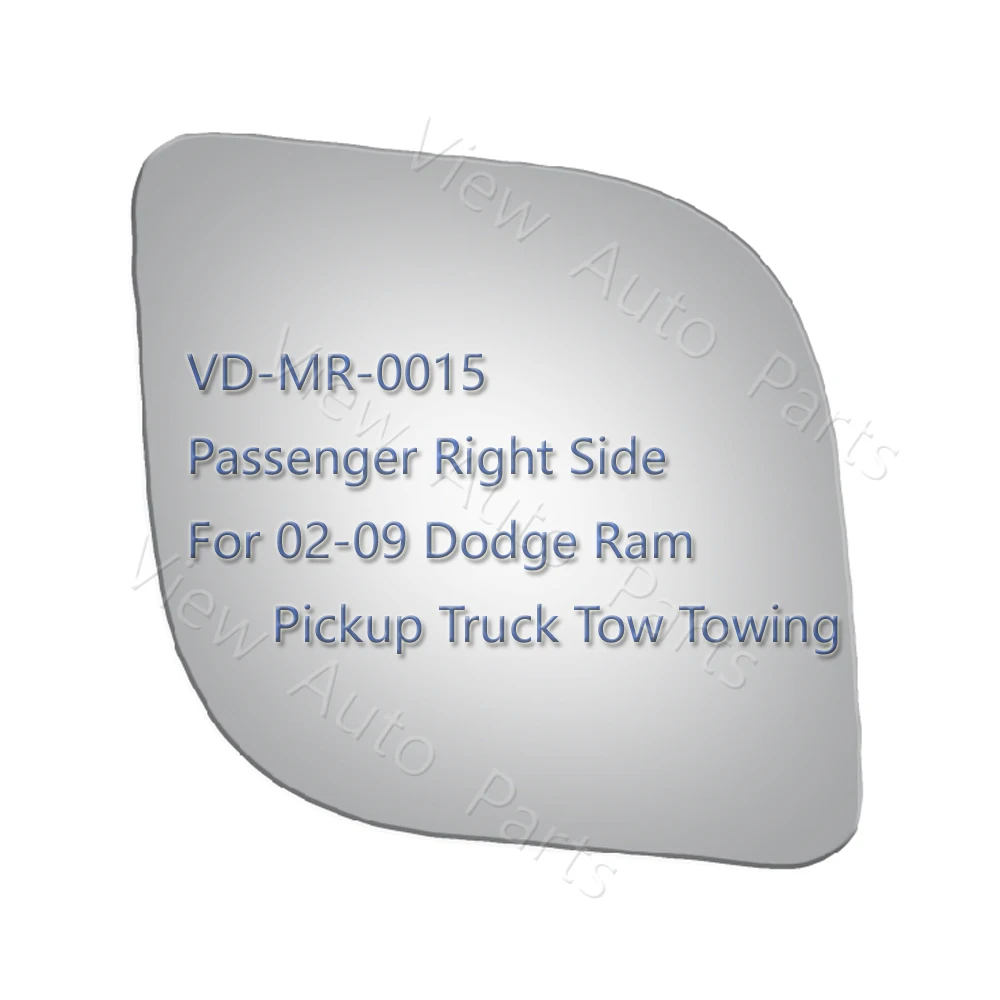 

Upper Mirror Glass for 02-09 Dodge Ram Truck Tow Towing Passenger Right Side