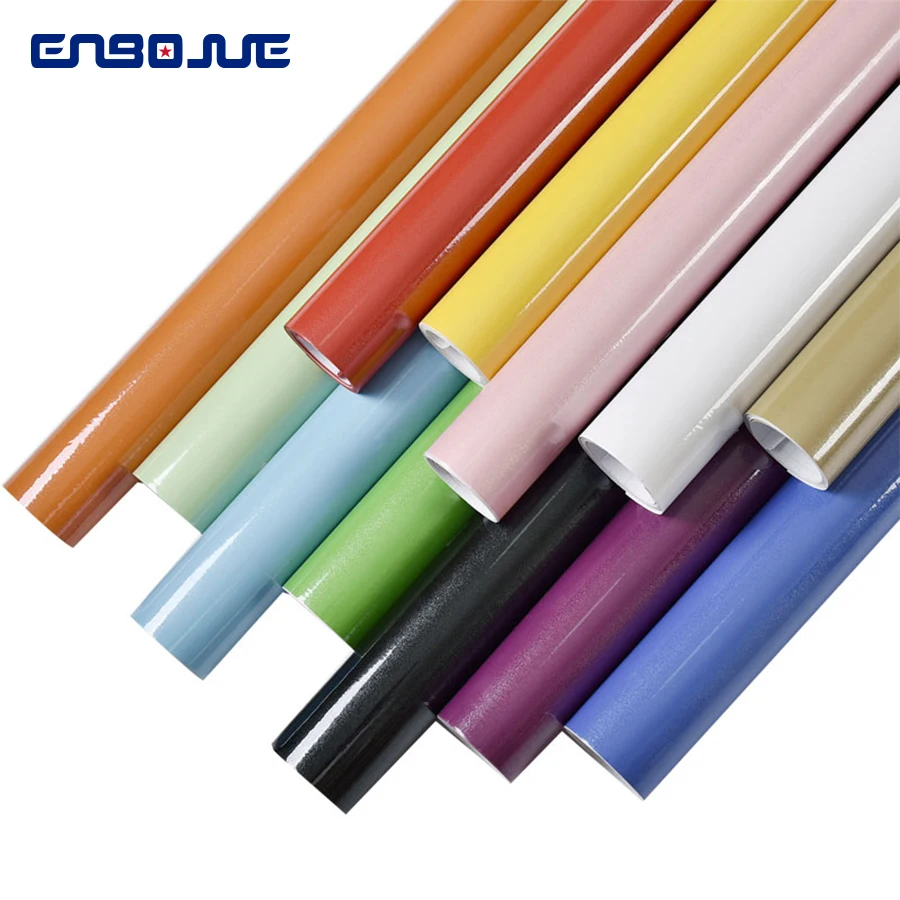 0 4x5m kitchen cabinet waterproof stickers furniture wardrobe table door self adhesive wallpaper solid color paint wall sticker free global shipping