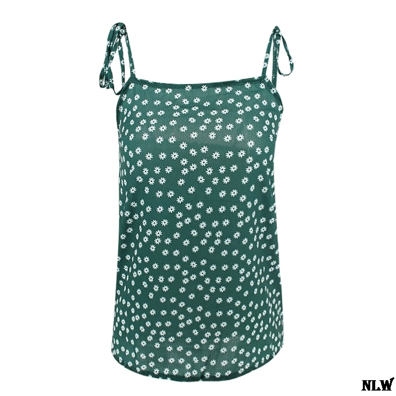 Зеленый NLW Leopard женские короткие топы лето г. для женщин модные повседневное сексуальный ремень плюс размеры Топы корректирующие женский Boho свободные пляжные майки и топики - Цвет: Зеленый