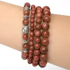 Браслет с подвесками из натуральных бусин, 6 мм, 8 мм, 10 мм