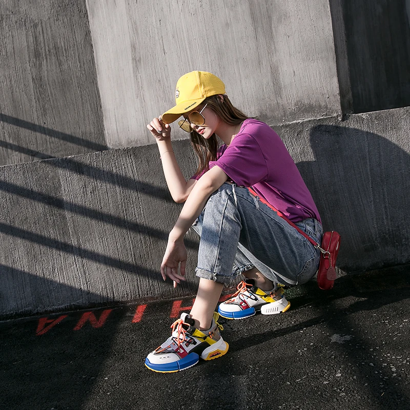 Women Casual Shoes High-top Sneakers Green Ladies Breathable Flats Vulcanized chaussures femme 9600w | Обувь