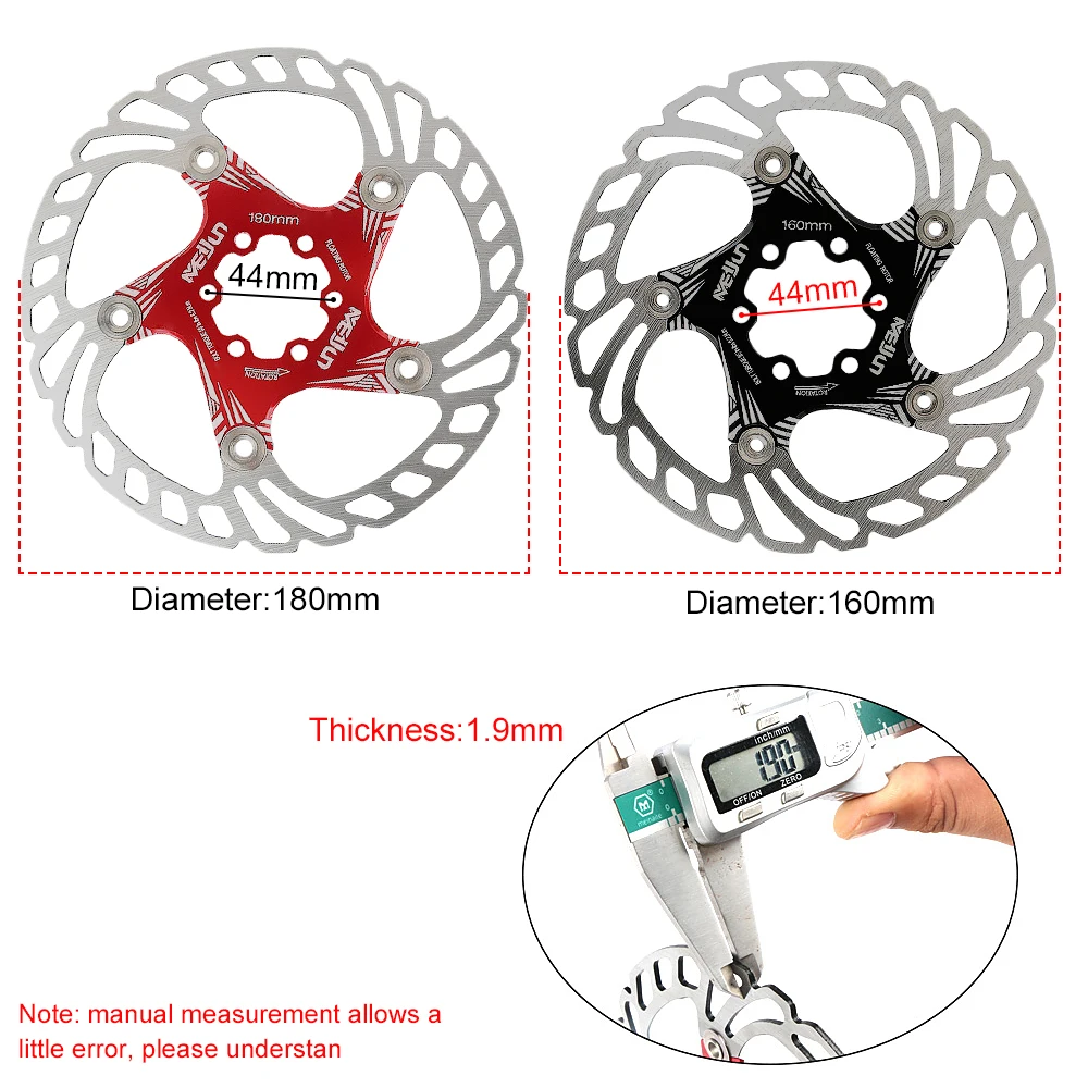 Ротор дискового тормоза MEIJUN для горного велосипеда MTB 6/7 дюйма 160 мм 180 5 отверстий
