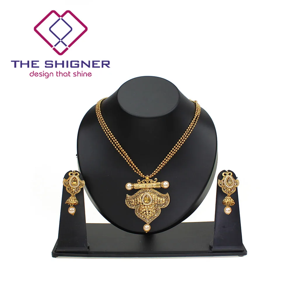 THE SHIGNER индийский bahuбали Mughal Kundan chandбали камень жемчуг золотой тон Свадебные