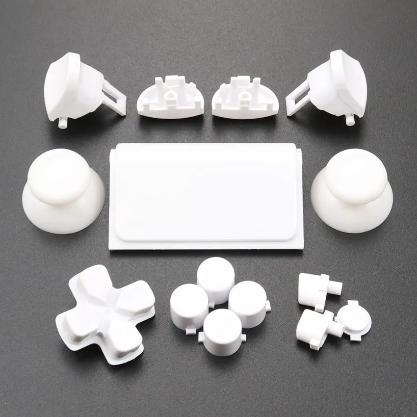 YuXi полный набор джойстиков Dpad R1 L1 R2 L2 кнопки направления ABXY jds 040 jds-040 для sony PS4 Pro тонкий контроллер - Цвет: White