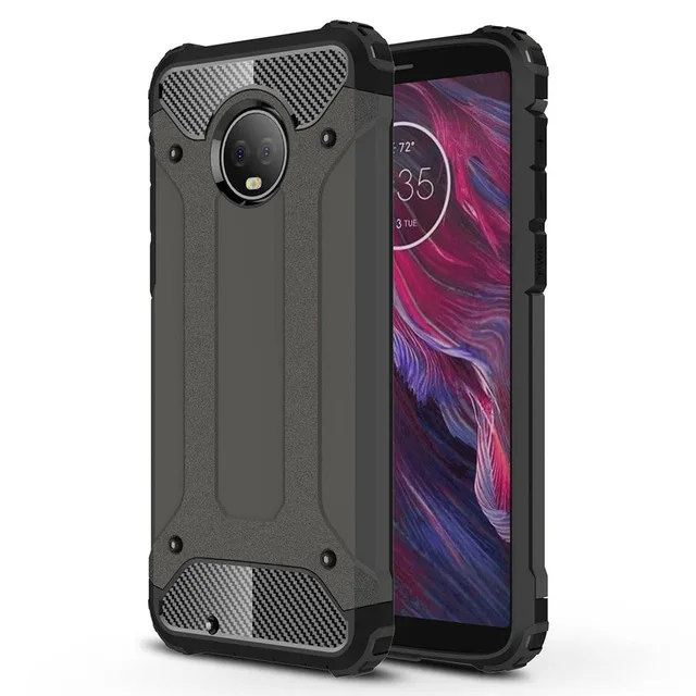 Для moto rola One power G7 E6 гибридный защитный чехол для moto G5 G5S G6 E5 G4 G3 Z Plus Play Go противоударный роскошный силиконовый чехол для телефона - Цвет: Bronze