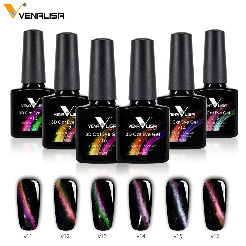 6 шт./лот, VENALISA, 3D, кошачий глаз, хамелеон, Гель-лак, волшебное изменение цвета, замачивается, УФ светодиодный, Гель-лак для ногтей, наборы, наборы лаков для ногтей - Цвет: 1681 cat eye kits