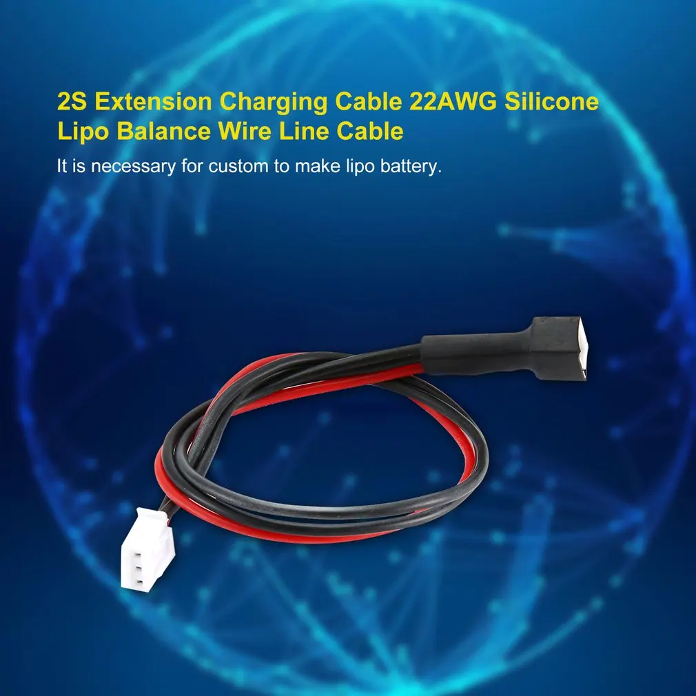 2S удлинитель зарядный кабель 22AWG силиконовый Lipo Баланс провода линия Мужской