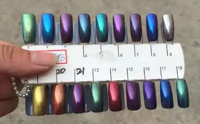 

Mirror Nail Glitter Powder 1g/box Laser Chameleon Art Chrome Pigment Dust Decoration for Gel Nail Polish 1lot=1gram