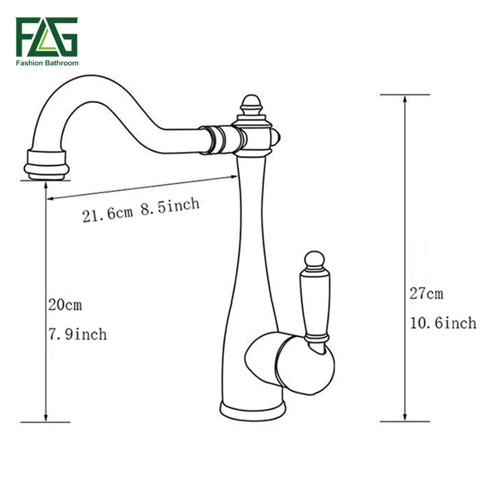 FLG смеситель для раковины из матового никеля холодной и горячей воды с одной