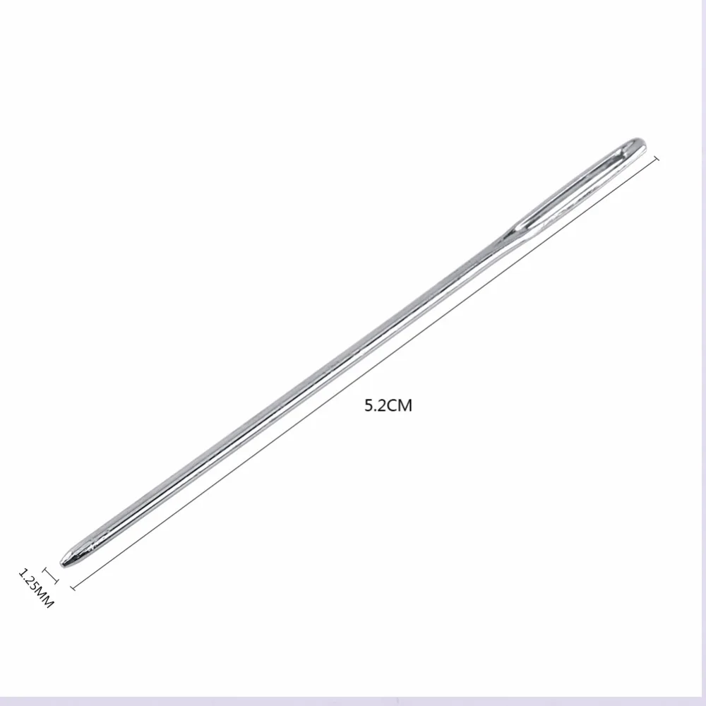 20 шт./компл. большие иглы с круглым глазом для шитья кожи золотые вышивания