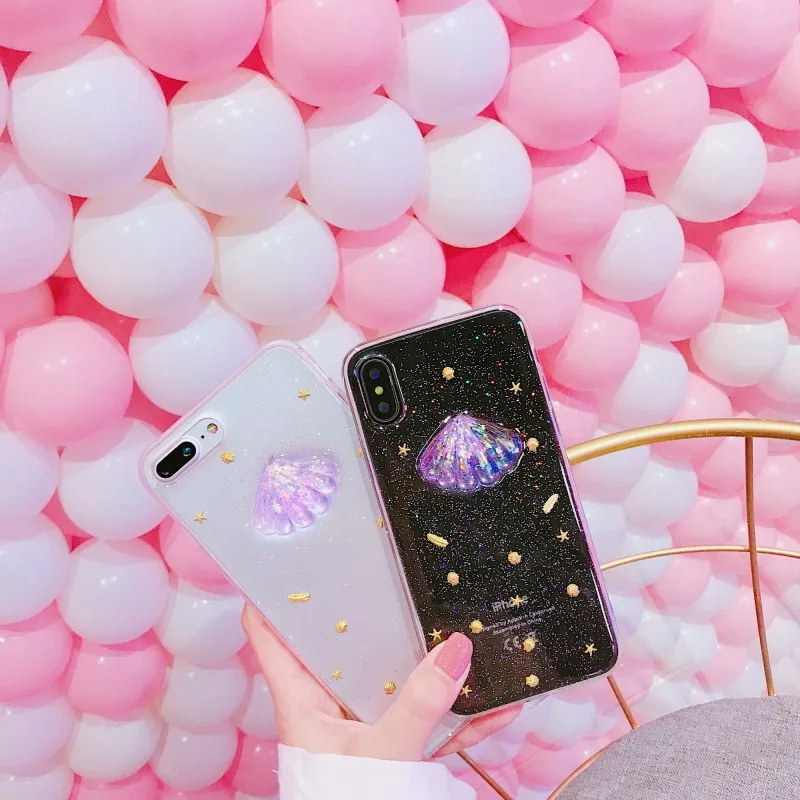 Корея с Женская Мода shell эпоксидной для iPhoneX чехол мобильного телефона tpu Apple 8
