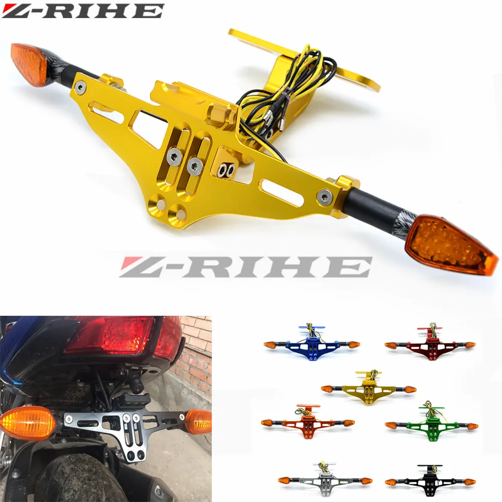 Рамка номерного знака CNC для мотоцикла держатель двигателя honda yamaha Kawasaki z750 Z800 Z1000