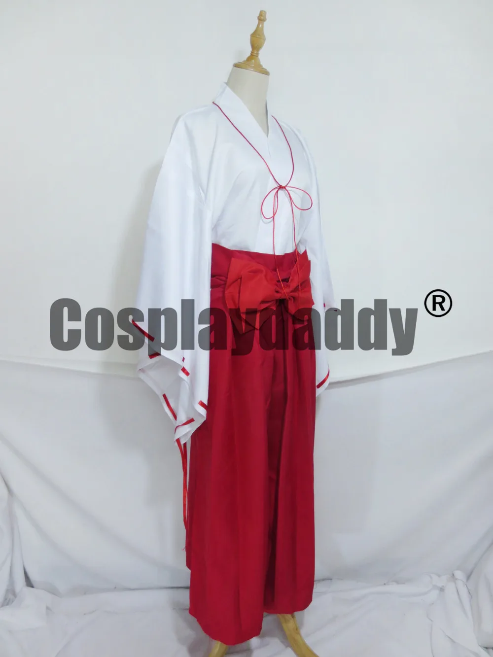 Белое красное кимоно для косплея Inuyasha Kikyo Miko Priestess |