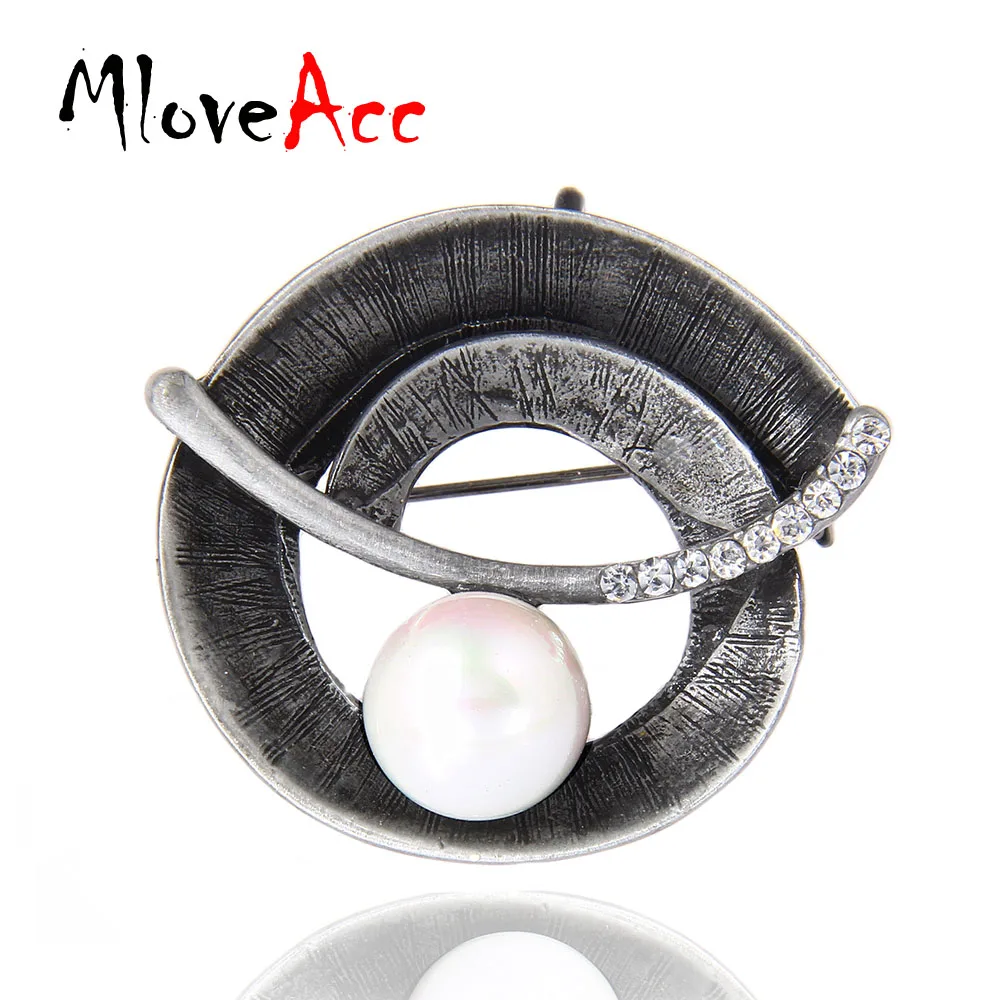 MloveAcc уникальный дизайн Геометрическая Женская Брошь винтажная искусственная