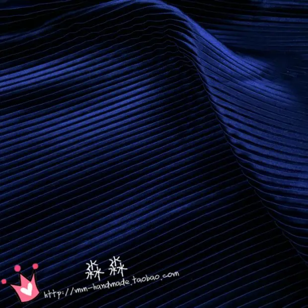 1psc прессованная тисненая шелковая атласная плиссированная ткань одежда