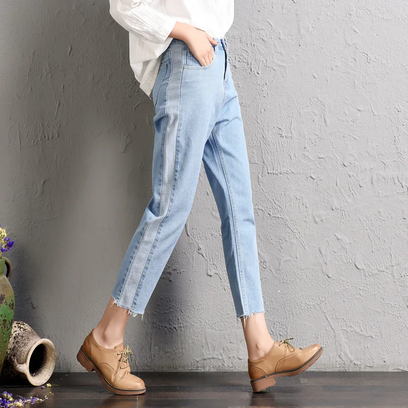 Новые весенние летние женские джинсы повседневные винтажные Свободные