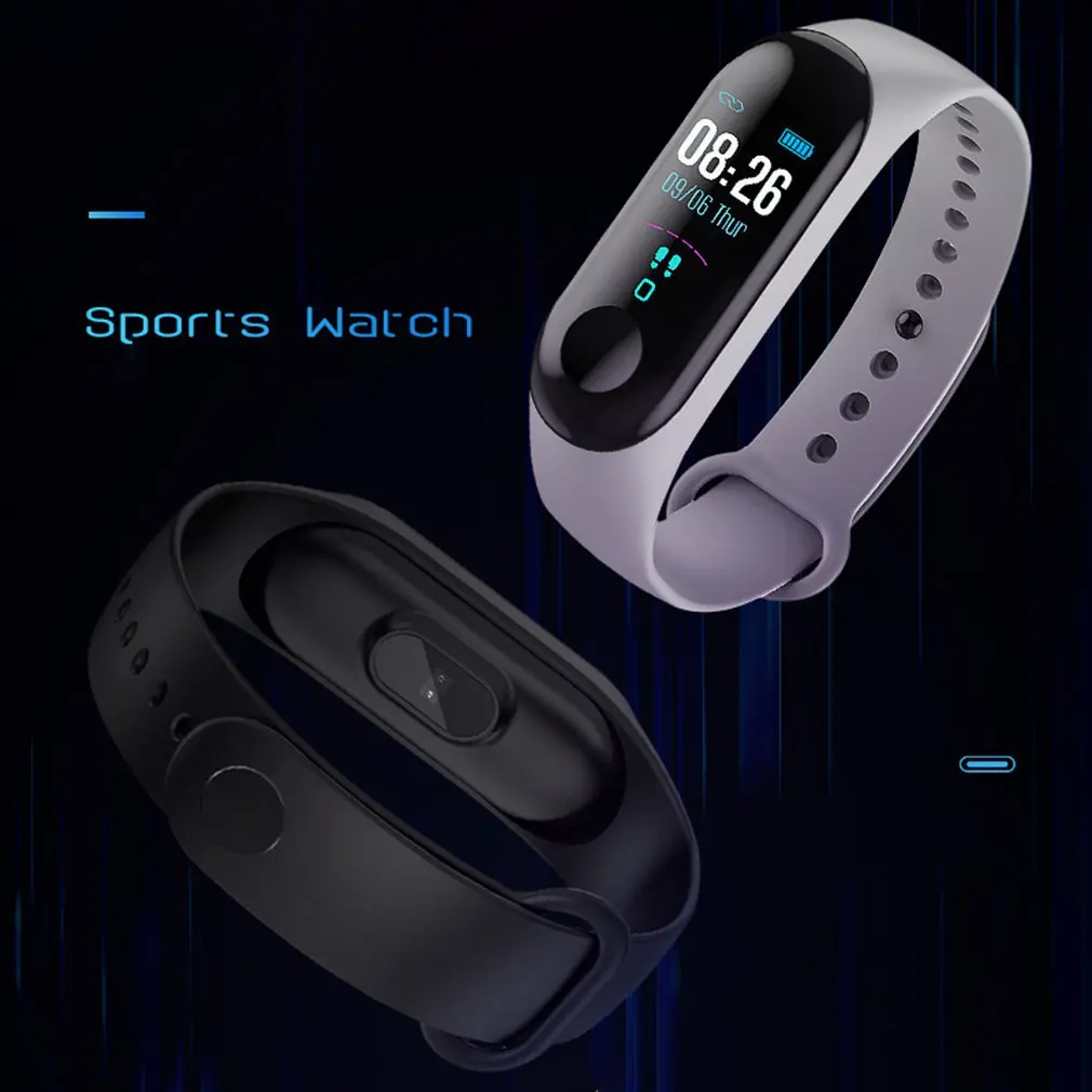 Mi Band 3 умный спортивный браслет часы экран упражнения Пульс кровяное давление шаг Смарт часы для мужчин женщин дропшиппинг