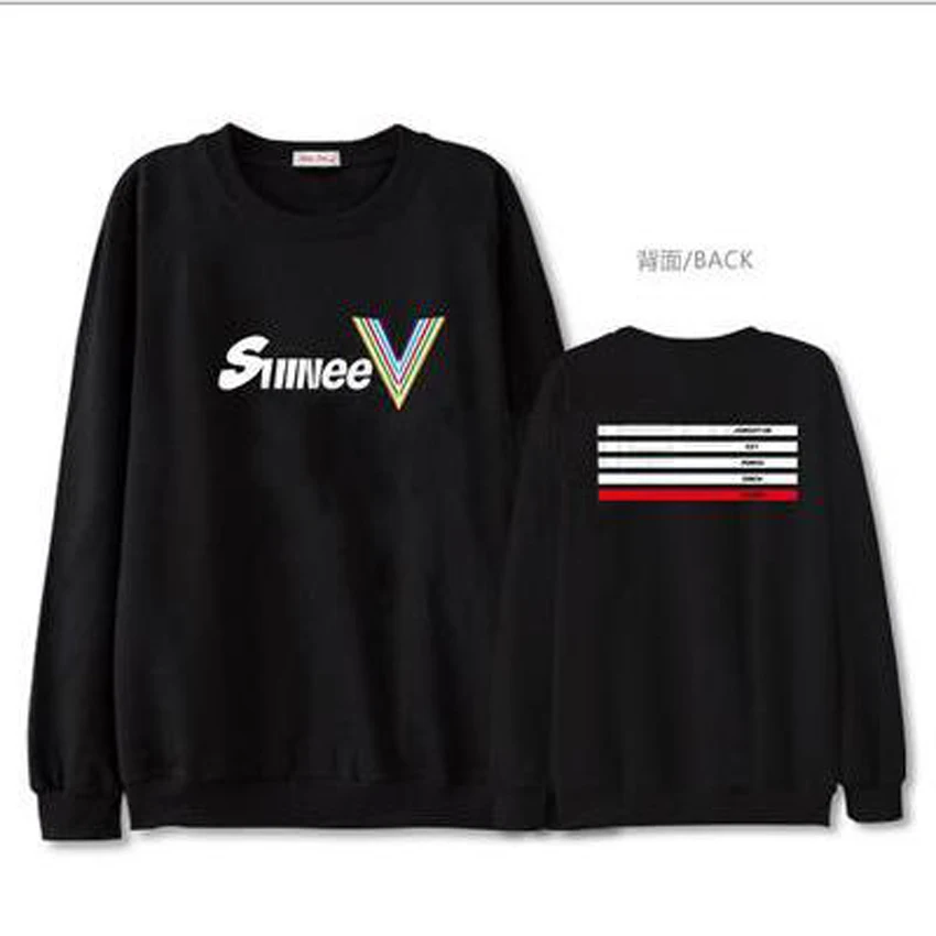 Shinee Kpop для поддержки болельщиков толстовки для женщин и мужчин унисекс пуловер с круглым вырезом тонкая толстовка спортивные костюмы sudaderas mujer moletom tumblr