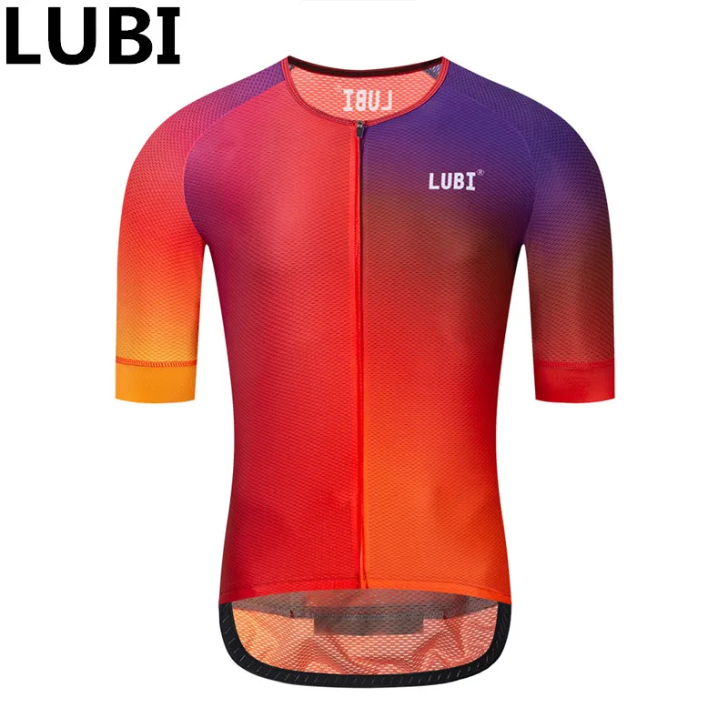 only jersey LUBI 5 цветов Велоспорт Джерси короткий рукав мужская летняя одежда для горного велосипеда гоночная MTB велосипедная одежда рубашка велосипедная одежда - Цвет: only jersey